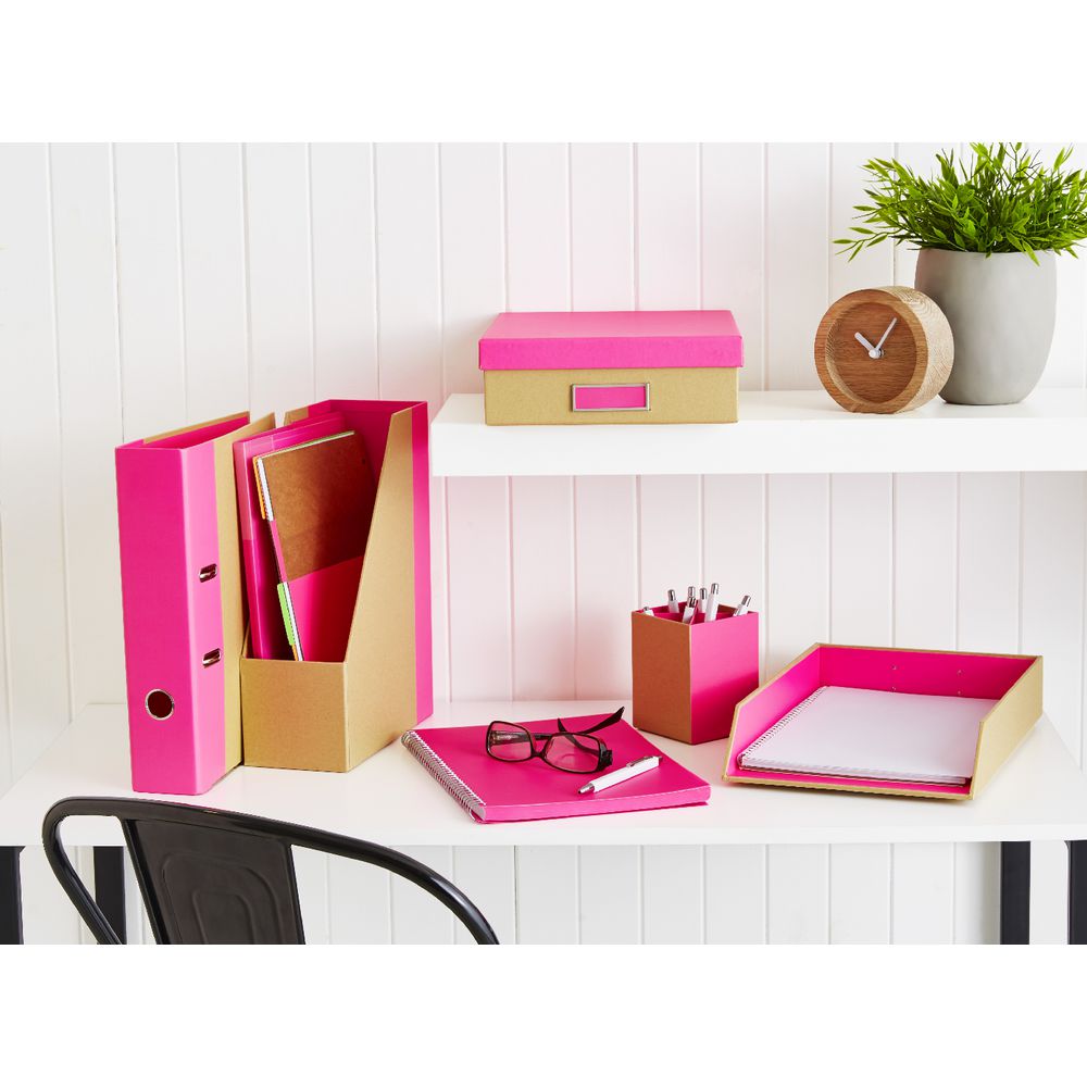 Otto Kraft Lever Arch Binder Neon Pink
